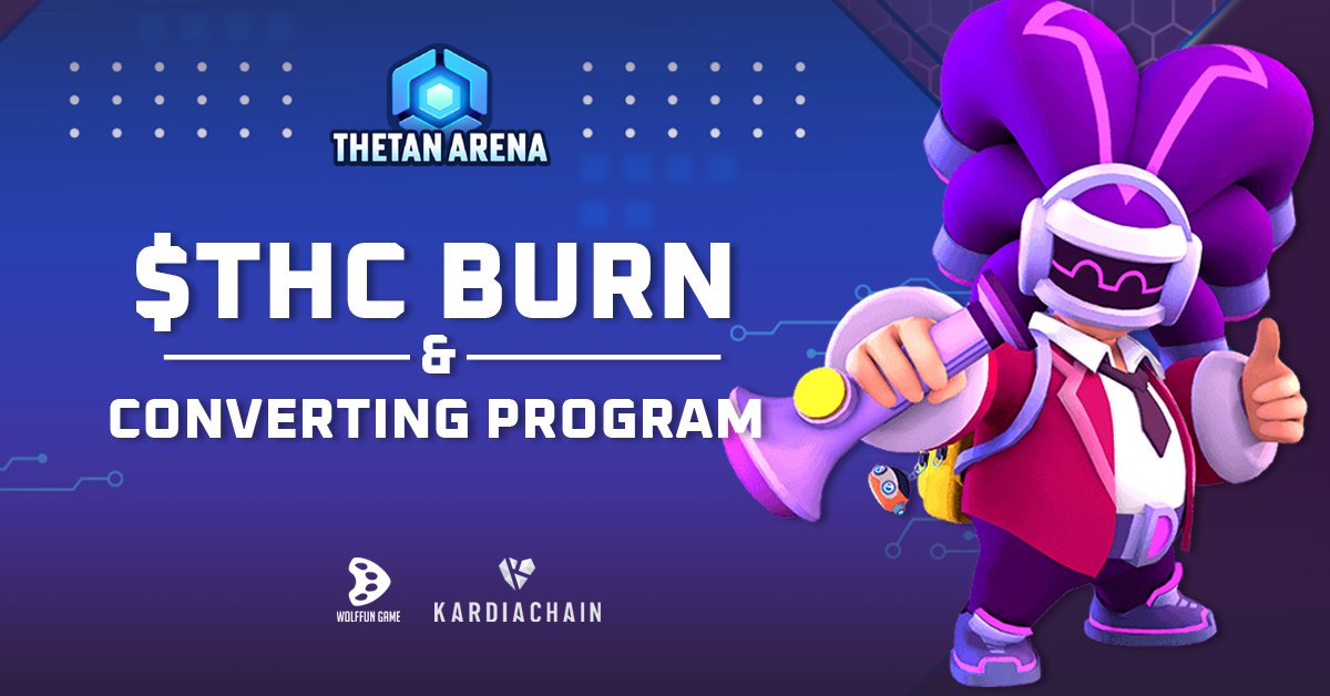 thetan_world's tweet photo. 🎉$THC BURN AND CONVERTING PROGRAM #1

#ThetanArena 's $THC BURN AND CONVERTING PROGRAM #1 STARTS NOW
Thetanians can convert $THC with an exchange rate of $0.5 and up to $0.7 per $THC &amp; receive back in $THG 
More details at: https://t.co/KbyH318iUI

@WolffunGame @KardiaChain https://t.co/yUwc4mqjZr
