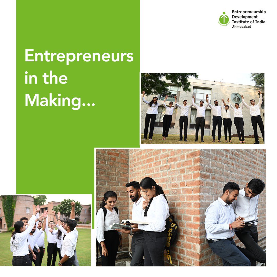 EDIIAhmedabad's tweet photo. They are innovators and ideators. They are team workers and team leaders. They are technical geniuses and creative heads. They are Entrepreneurs in the making. #LifeAtEDII #entrepreneurs #leaders https://t.co/fIAelkRjX6