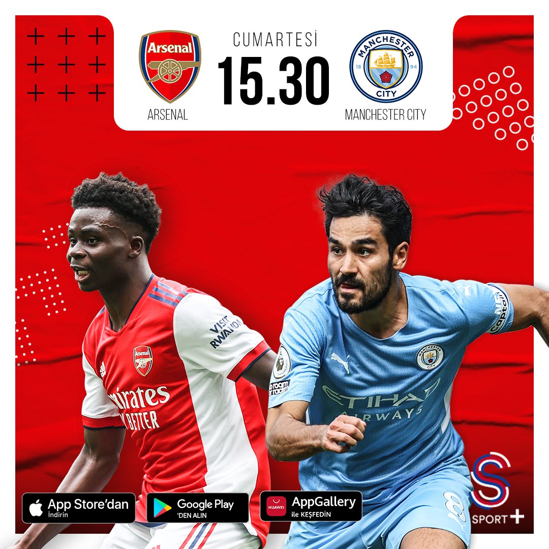 S Sport Plus'ın Arsenal-Manchester City Maç Günü Görseli