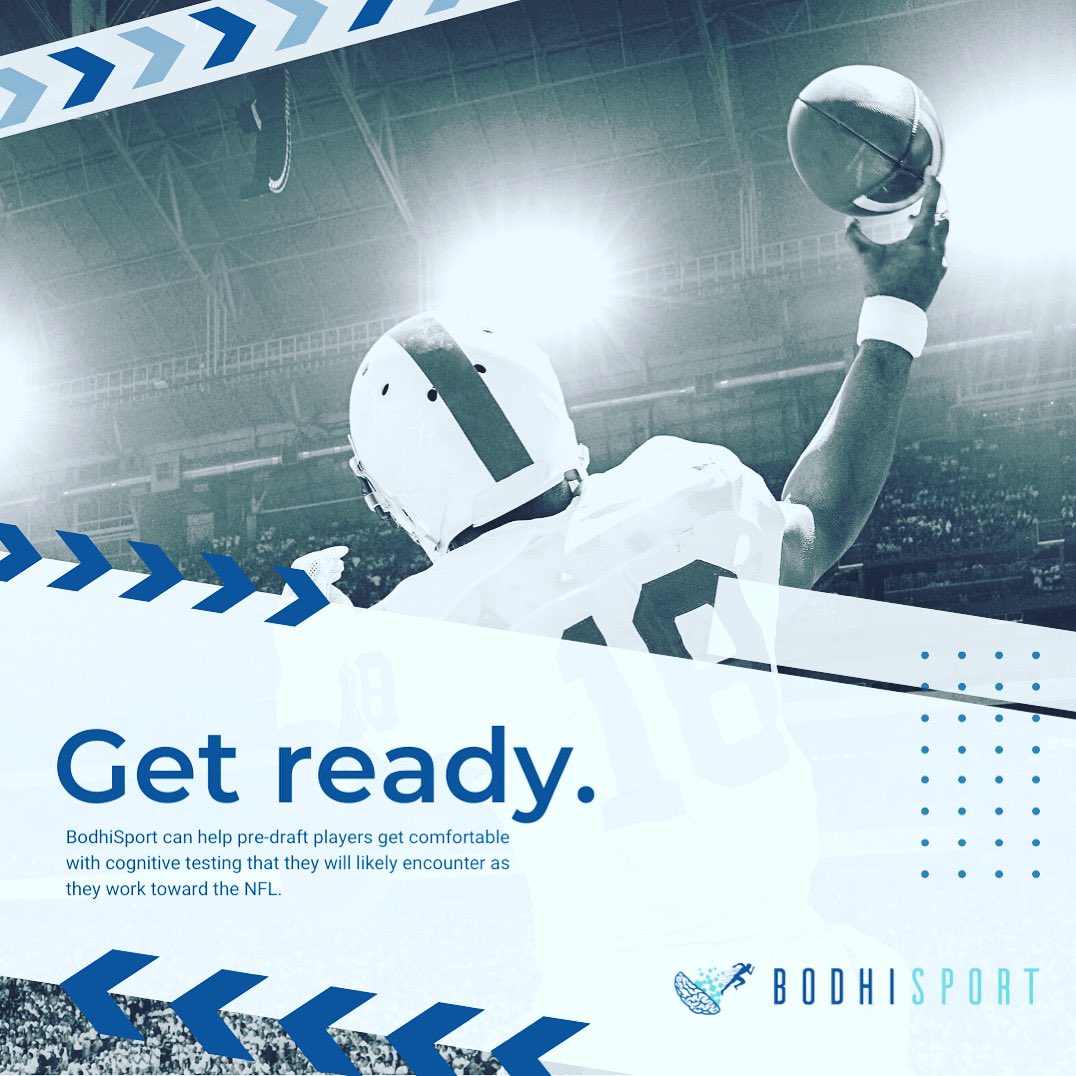 Cognitive tests are part of the college football all-star games &amp; draft process. Are you ready? Message us for free pre-draft testing and consultation! #bodhisport #NFLDraft #NFLCombine #cognitiveathletes