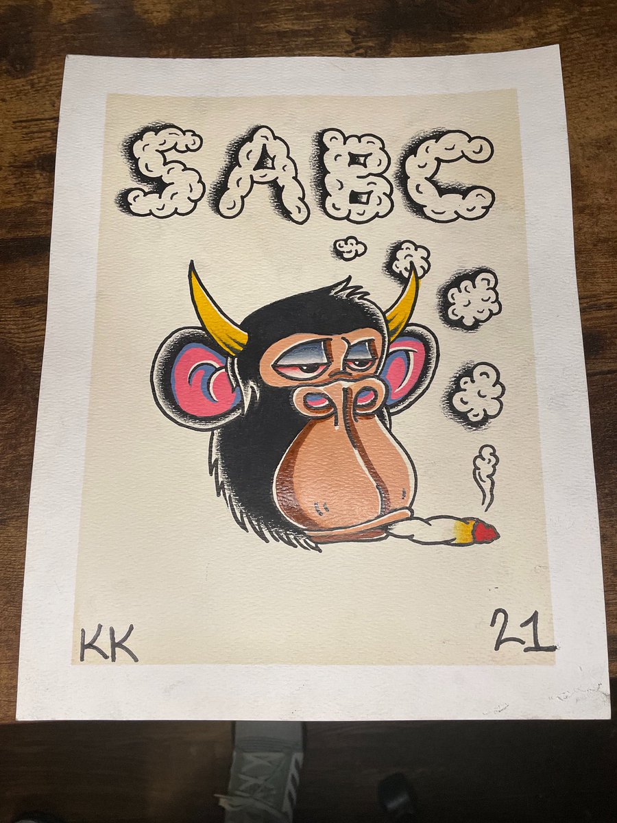 SmokyChili's tweet photo. @alqsyy You'll kick yourself if you miss this one. Definitely check it out 💯, fresh art, amazing community, godlike dev team
Go the apes!!! 🙊🙈🙉 https://t.co/wrANcHNV1e