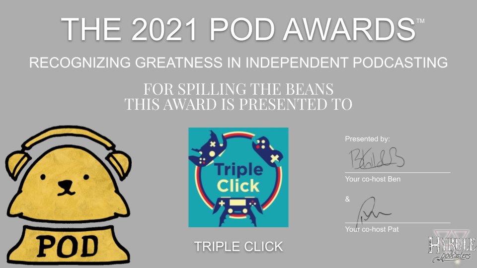 thepodawards's tweet photo. Our next award goes to @tripleclickpod...
FOR SPILLING THE BEANS
#THEPODAWARDS https://t.co/473Wz1LZKn