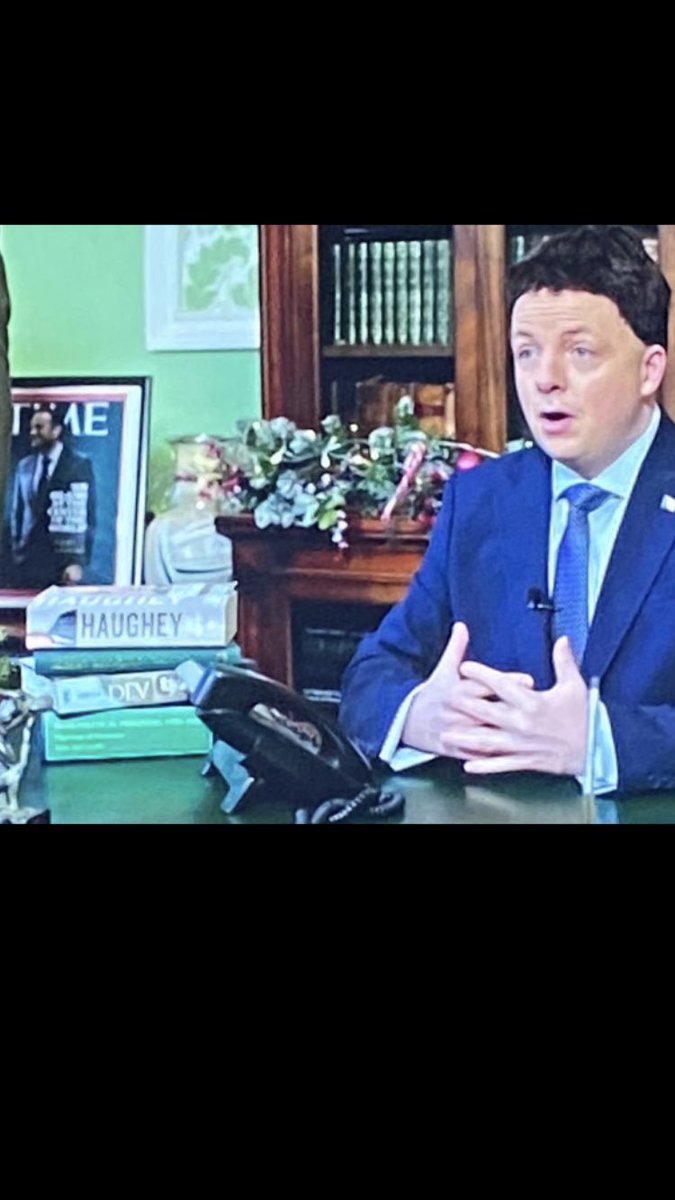 GaryMurphyDCU's tweet photo. After way too many New Year’s Eves without having Haughey finished it’s a relief to have it published and to see it on Leo’s desk on #CKTY https://t.co/hs2ygdErNm