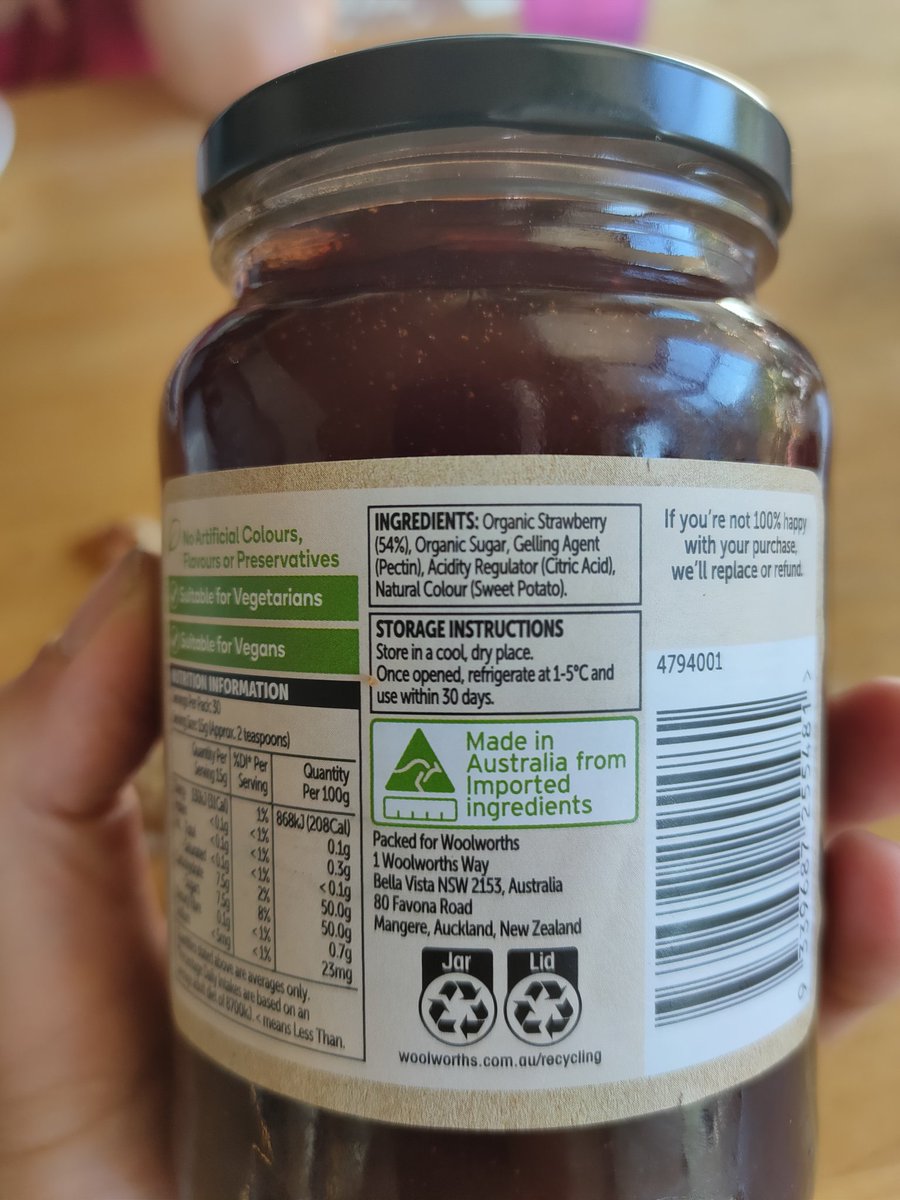 iznihiggs's tweet photo. Why is this called spread and not jam? This is very important, my five and three year old want me to explain and I can't even hypothesise a reason 😅 #woolworths #jam #tablespread #breakfast https://t.co/76OL6lZpJk