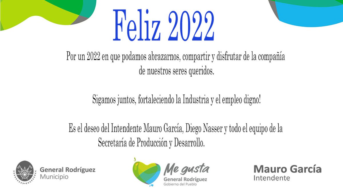 GrSecretaria's tweet photo. Feliz comienzo de año para todos! Por un 2022 con más manufactura nacional! Es el deseo de @MauroSGarcia y @DiegoNasser https://t.co/6DnN0zCz1n