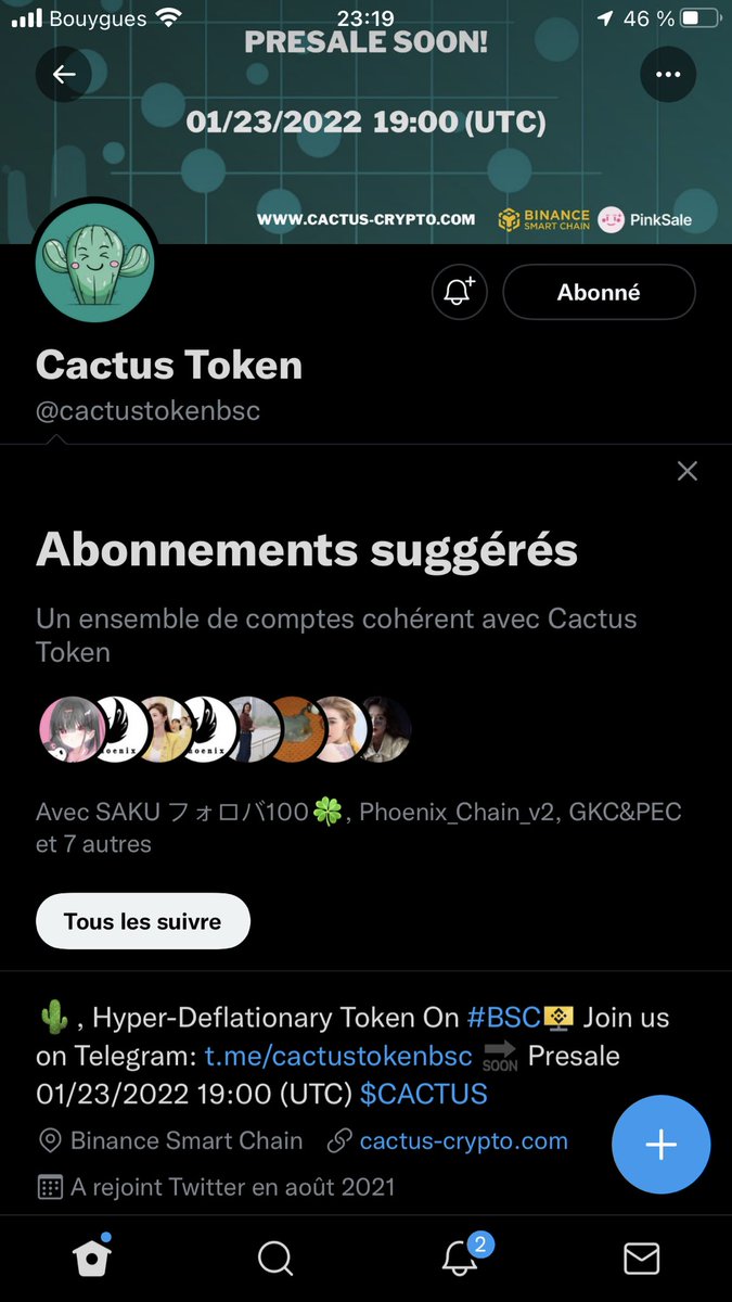 MlyKhalifi's tweet photo. @CryptoAes @cactustokenbsc Done ✅ https://t.co/vPBkbCFhvq