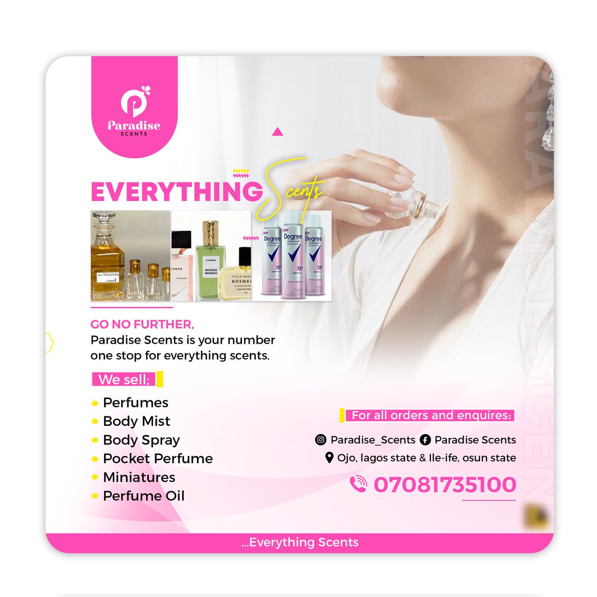 FridauseO's tweet photo. Y'all!! My business is officially open!!!

Flood me with orders on very amazing and affordable perfumes!!

Also, kindly help retweet if you come across this. Thank you so much ❤️ https://t.co/olaxglKKCg