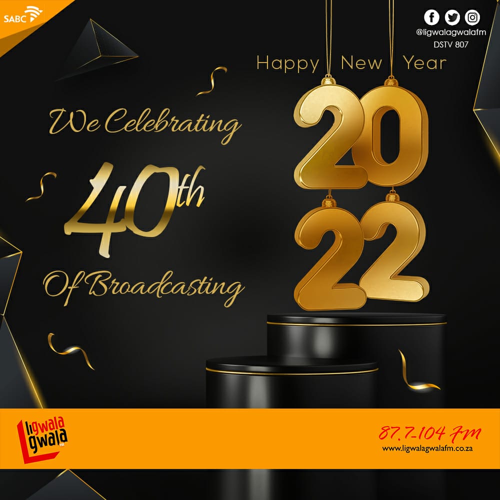 Ligcabho Lesive (@ligwalagwalafm) on Twitter photo Happy New Year Mzansi. This year we are celebrating 40 years of Broadcasting. More prices to be won the whole year, tune into <a href="/LigwalagwalaFM/">Ligcabho Lesive</a> 87.7 to 104, Dstv channel 807 and listen live ligwalagwalafm.co.za and to all our digital platforms #KusatawubaMnandzi Happy New Year Mzansi. This year we are celebrating 40 years of Broadcasting. More prices to be won the whole year, tune into <a href="/LigwalagwalaFM/">Ligcabho Lesive</a> 87.7 to 104, Dstv channel 807 and listen live ligwalagwalafm.co.za and to all our digital platforms #KusatawubaMnandzi