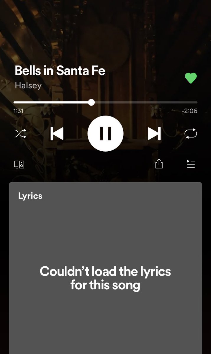 youcalled999's tweet photo. @halsey not sure if i’m the only one w this problem but the lyrics for IICHLIWP don’t pop up on spotify (not that i don’t already know every song word for word i just love following the lyrics 🥺💞) https://t.co/txY07c9Fzk