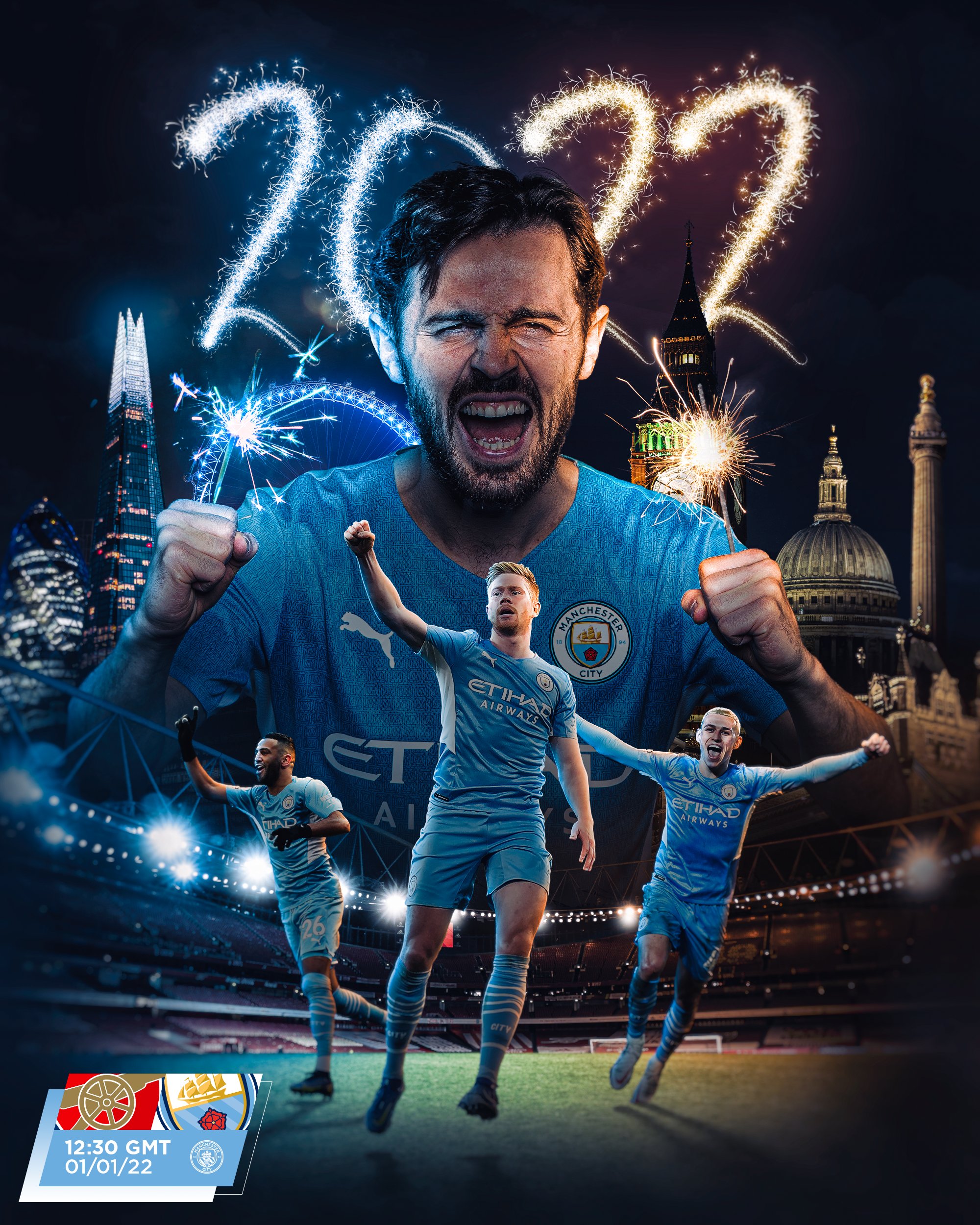 Manchester City Yeni Yılın İlk Maçına Özel Hazırladığı Görsel