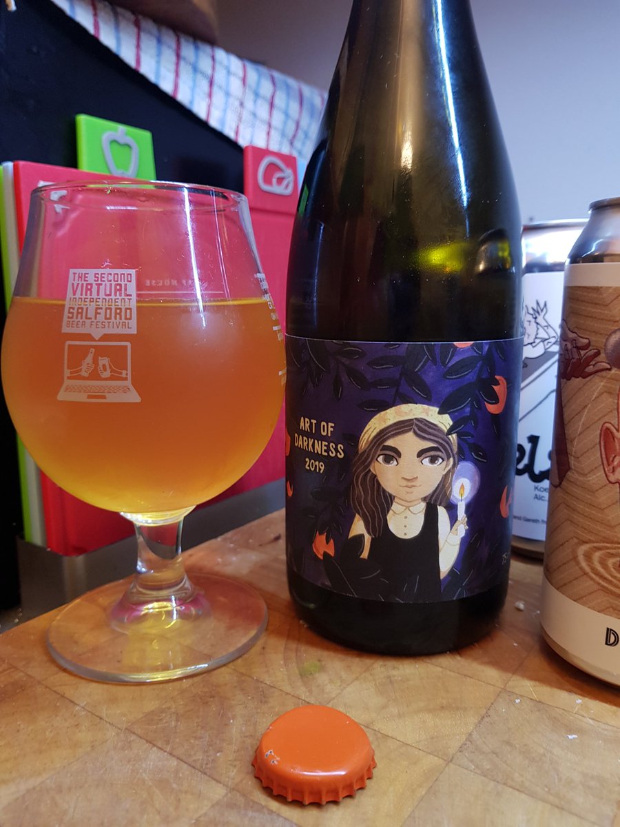 BombGirl's tweet photo. I expect people will be posting pics of their special pours for this night, what with it being NYE , so mine is @LittlePomona supplied by @salfordbeerfest Art of Darkness 2019 version because I have 2 of them and only one of the 2018, still quite sublime @craftbeerncl https://t.co/vAMQaLn57s