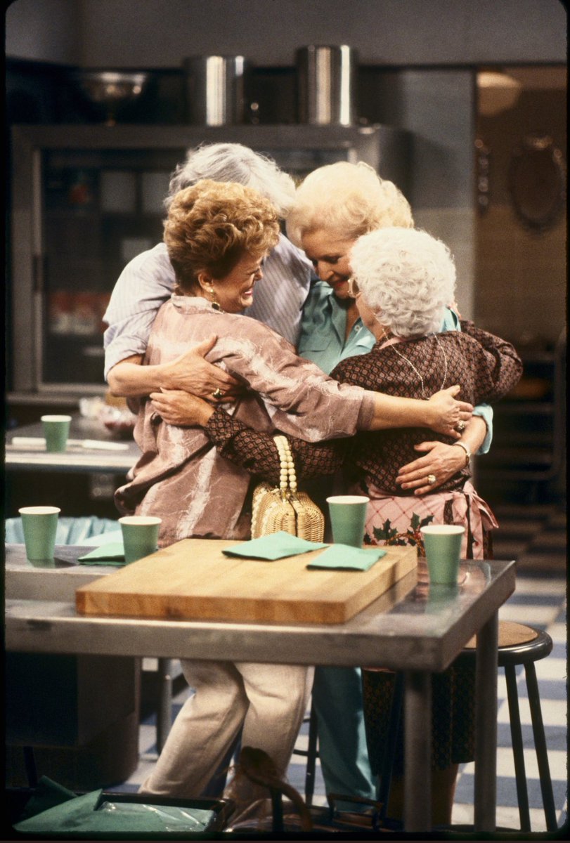 The girls welcoming Betty on the other side ❤️. #BettyWhite #GoldenGirl