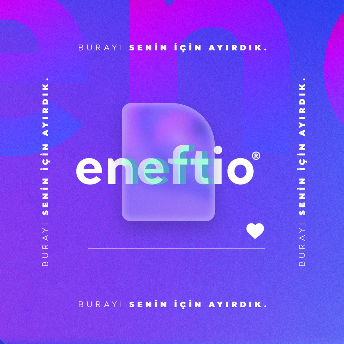 Hemen ön kayıt ol, fırsatlardan ve sürprizlerden ilk sen haberdar ol.

#eneftio #NFT