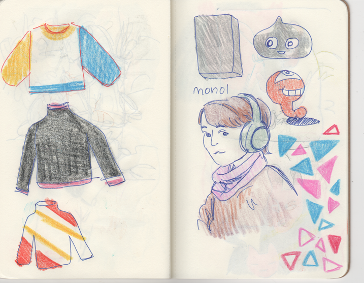 Art supply MVP of the year was the huge stash of prismacolor pencils I got as a hand-me-down. All the color combining and mark-making fun without the hassle of getting out the paint set