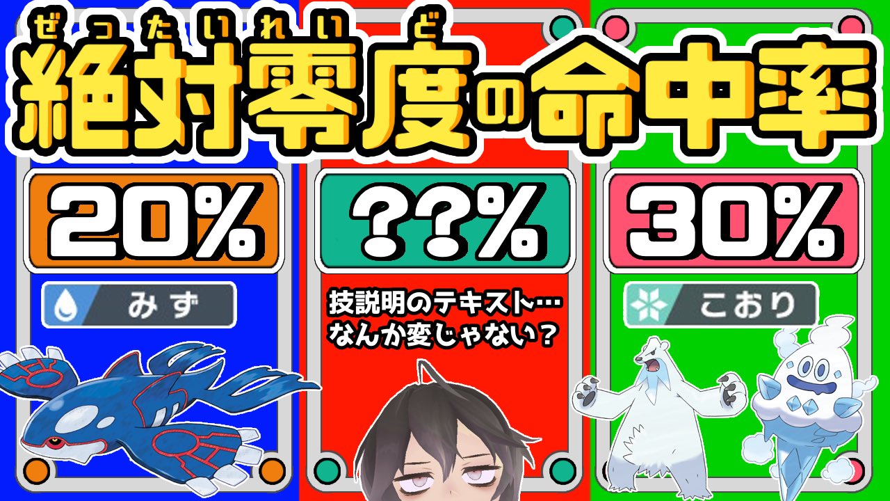 のーてん ぜったいれいど の命中率は何 ポケモン剣盾 T Co Dz3ytrtfo6 こおりタイプ以外ということは こおりタイプ以外だということです T Co Fzkxmlgcko Twitter