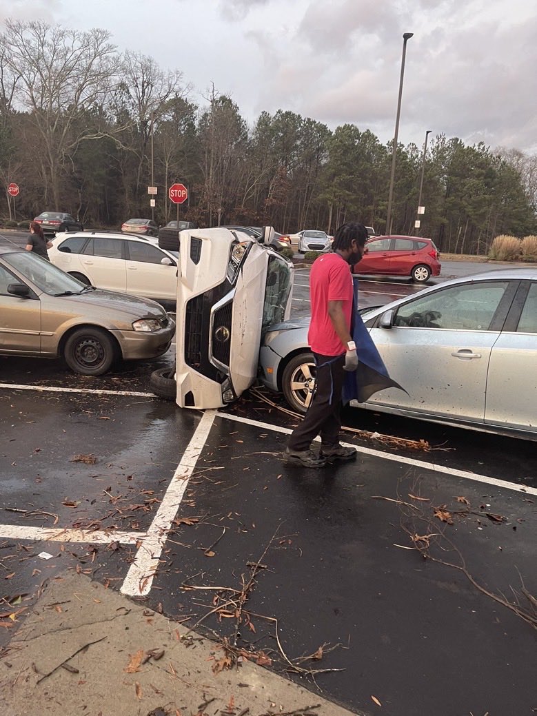A worker at the Chick-fil-A in Newton county just sent me these pictures of the damage from what he says was a tornado this evening. ⁦<a href="/wsbtv/">WSB-TV</a>⁩