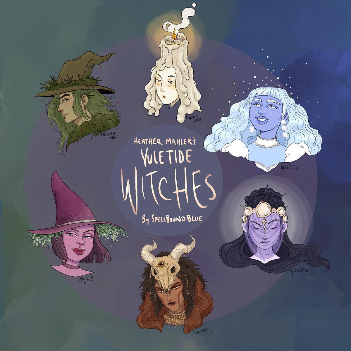 Full set of #HMyulewitches21 ! 
I think they look a bit like a pantheon. Pick your fighter!