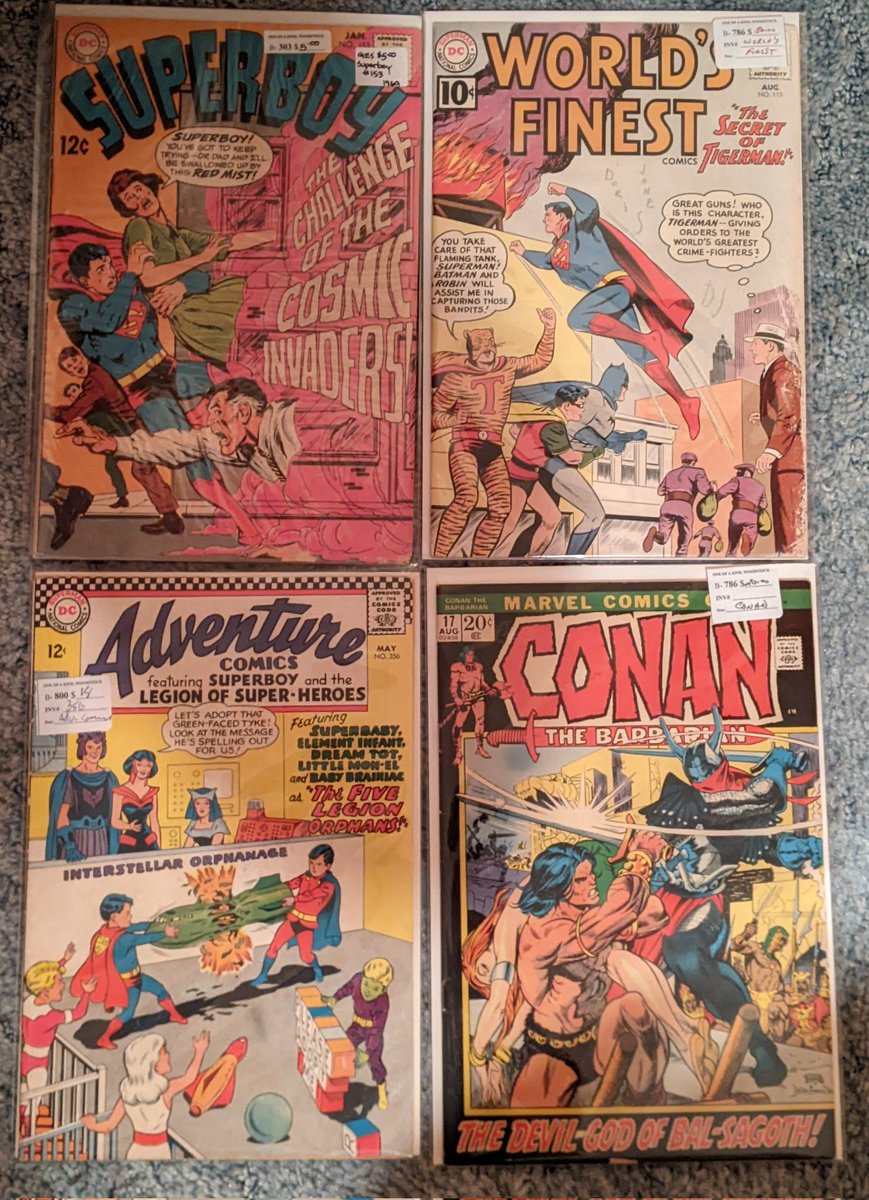 My latest silver age additions.
My earliest conan yet and I love tigerman!