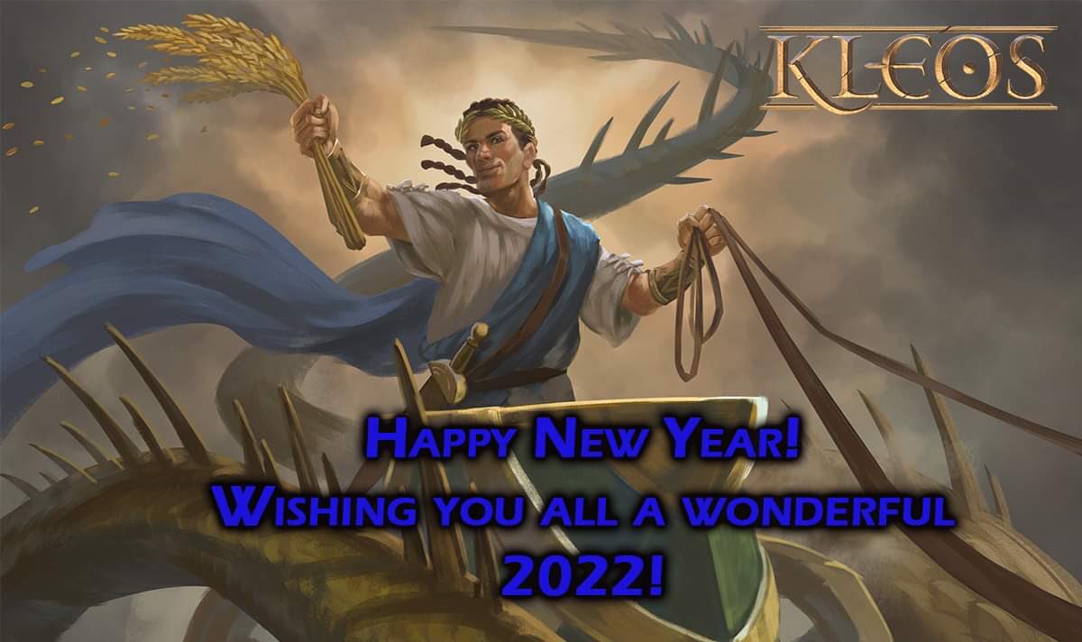 Hey everyone!  I posted a Kickstarter update today sharing 'What is Next' for #Kleos and my other designs.  
I wanted to wish you all a very Happy New Year and ask what you hope to see in Kleos in #2022?   Cheers!  ⚡#kleosboardgame #NYE #bgg