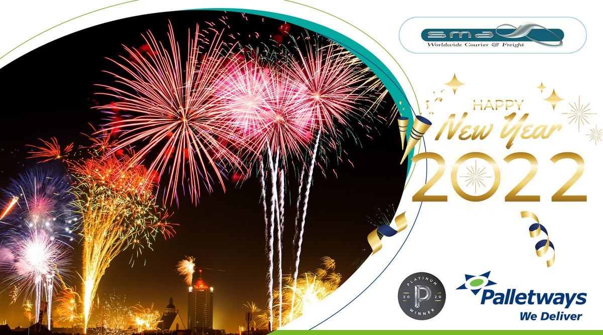 SmaPallets's tweet photo. SMA Pallets would like to wish you all a happy New Year 2022.
.
.
.
.
.
#logistics #transports #palletise #pallets #palletways #newyear #newyear2022 #happy2022 #countdowntonewyear #appledrop #welcomethenewyear #courier #delivery #b2b #fireworks #newyearseve https://t.co/nhry62rmWL