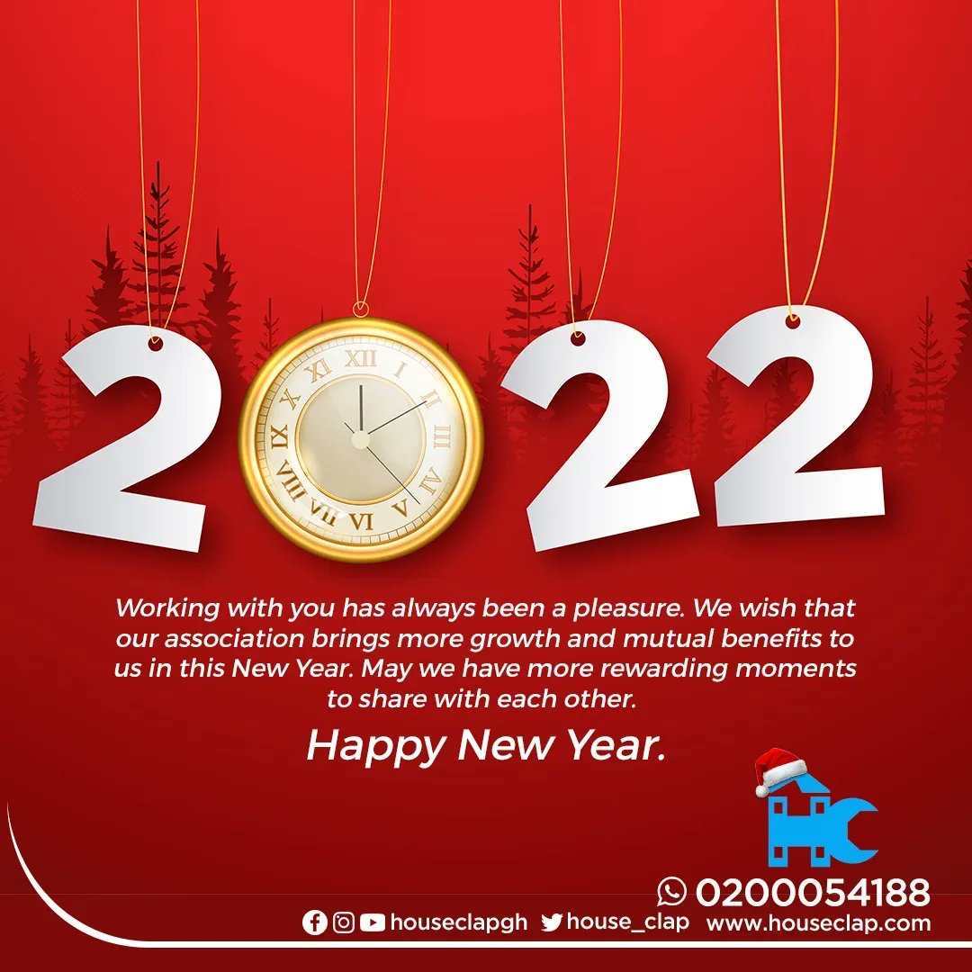 house_clap's tweet photo. Happy New Year 🥳. May this new year bring us goodness, happiness and success. #HAPPYNEWYEAR2022 https://t.co/fXyGLMnpIw