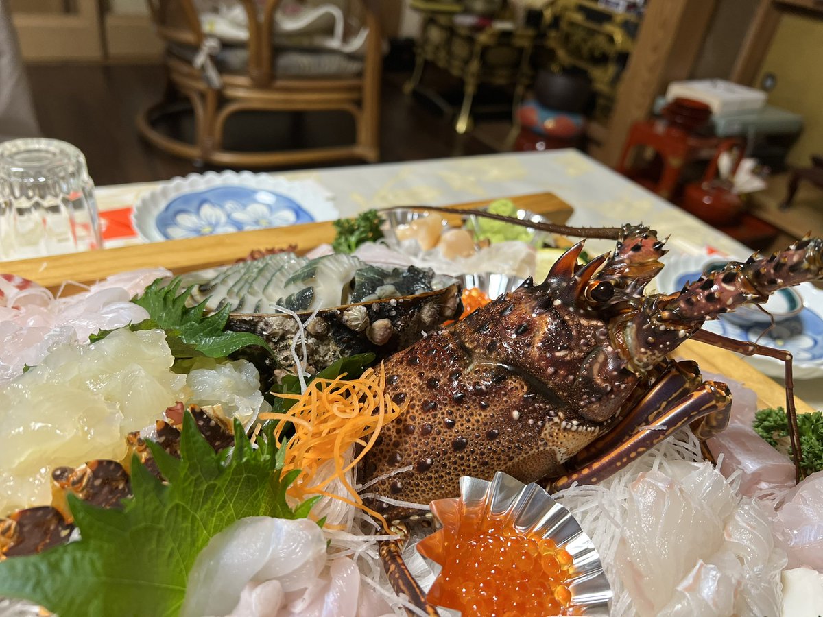 伊勢海老🦞
早くお味噌汁にして飲みたいな〜