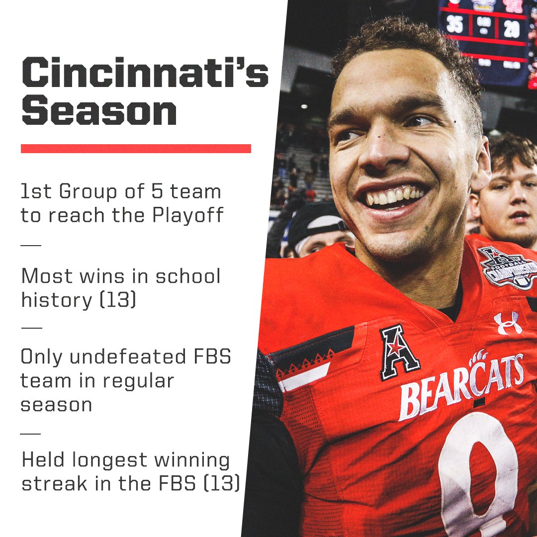SportsCenter's tweet photo. A historic season for @GoBearcatsFB 👏 https://t.co/7ojR0FDUxp