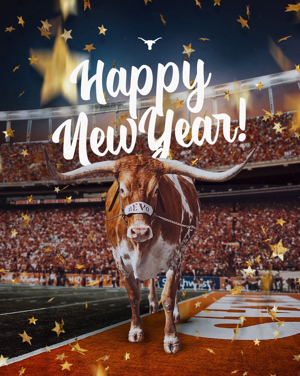 TexasLonghorns's tweet photo. Happy New Year, Longhorn Nation! 🤘

#HookEm https://t.co/nxf3fENrI6