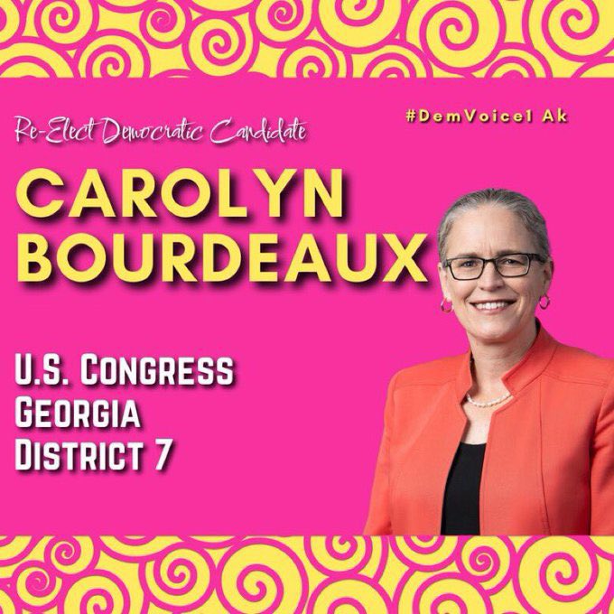 JKsbak's tweet photo. In her first term, Carolyn Bourdeaux helped secure $9B to repair and prepare Georgia’s lnfrastructure for the future. 
#GA07 needs to send her back for a second term to pass the Build Back Better Act, which delivers affordable childcare &amp; Child tax cut. 
#DemVoice1 #OneV1 #Bluedo https://t.co/5io8s7xpaw