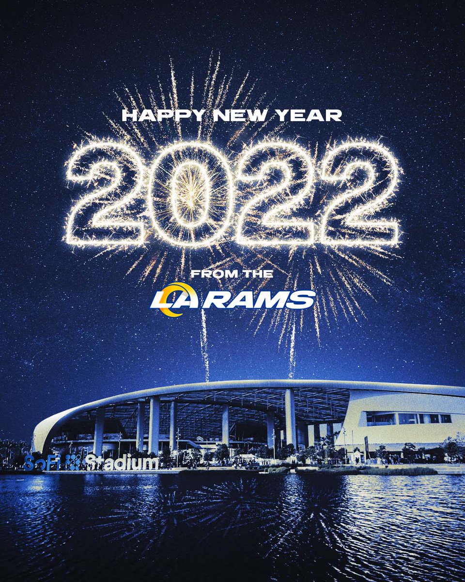 RamsNFL's tweet photo. Happy New Year from the Rams! 🥳 https://t.co/MhLAckMhUm