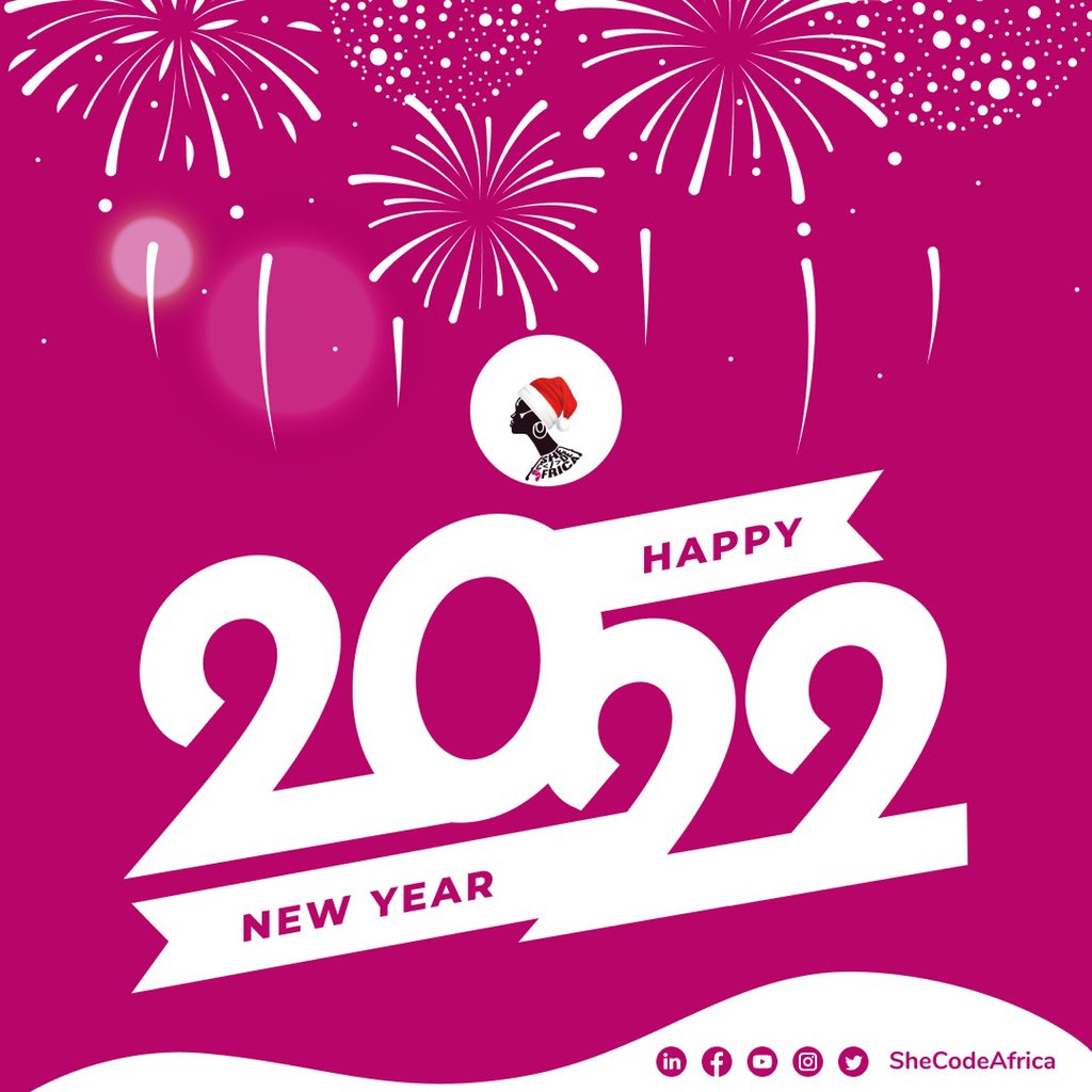 SheCodeAfrica's tweet photo. Happy New Year Queens 🎉🎊🥂

#NewYear 
#SheCodeAfrica 
#SCAQueens 
#WomeninTech 
#Stem https://t.co/WqHDKtfQIL