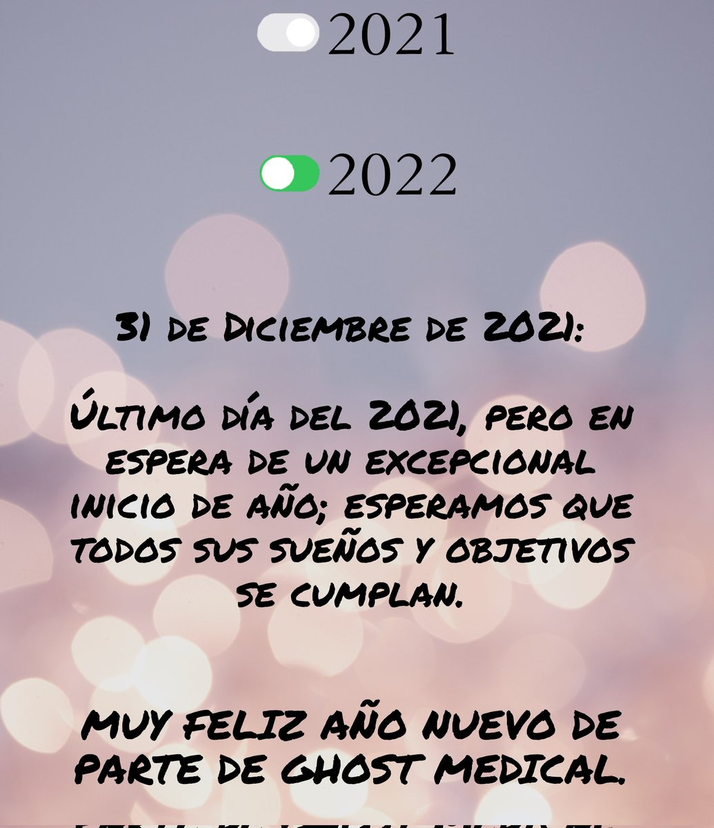 GMedical04's tweet photo. #NewYear2022 #NewYear #Nuevasavemturas #Nuevascosas #nuevasexperiencias #alegria #felicidad #Salud #AMOR #creatividad #Esperanza 

De parte de todo el equipo de Ghost Medical... FELIZ AÑO NUEVO ✨ https://t.co/TN7xGcYWl2