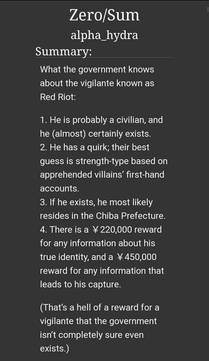 Happy Posting Day! Earlier this year, I had the privilege of working alongside great folks on <a href="/lionheartzine/">Lionheart: A KiriBaku Fanfic Anthology🔸️CLOSED</a>!!! Here is my contribution! Zero/Sum: A Vigilante AU
💥 Action, adventure, a touch of mystery, a gallon of romance
💥Big Noir Vibes
💥 Idiots in Love

Link in replies 👇🏾👇🏾