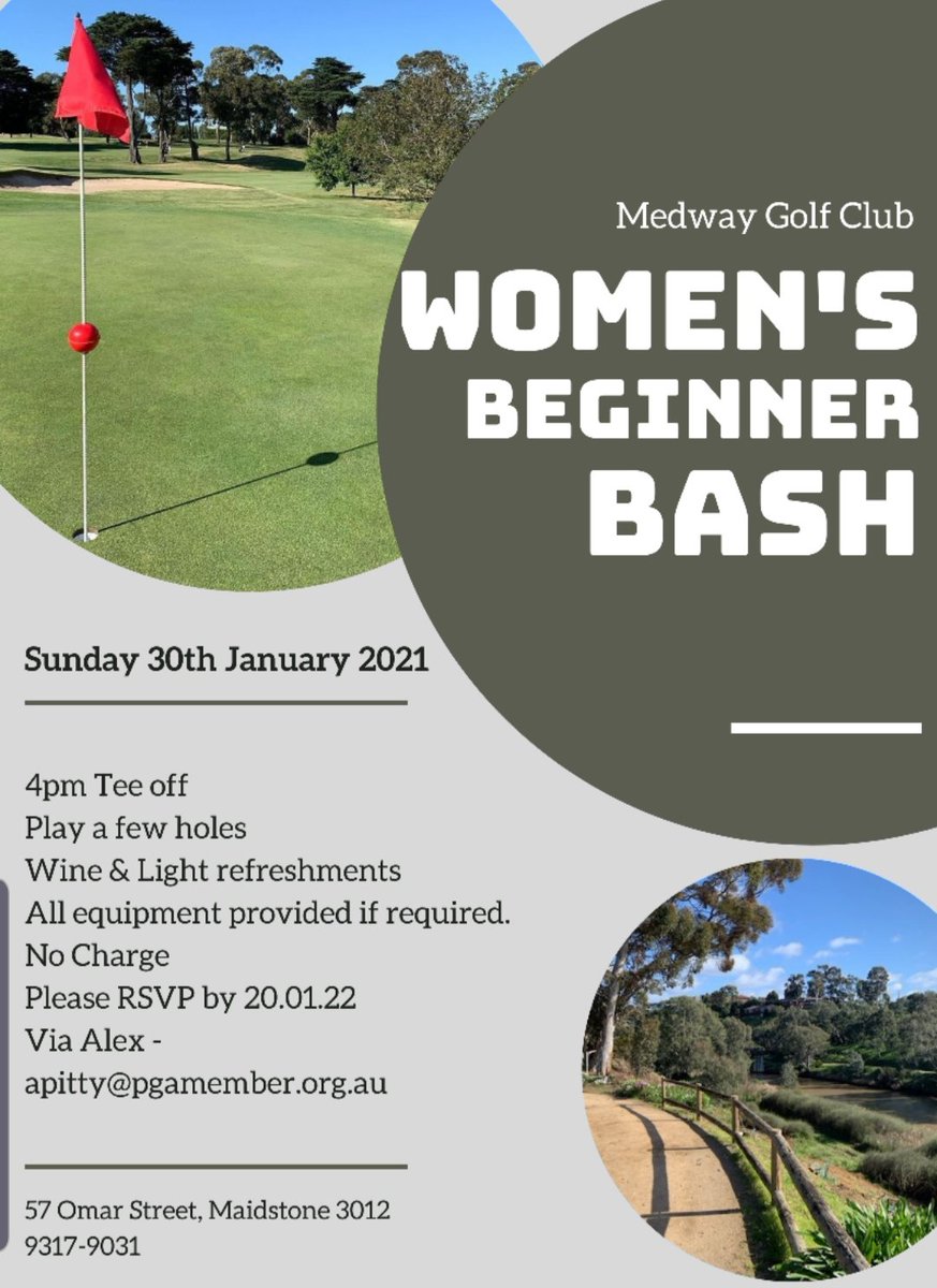 Plenty happening at Medway re Women's Beginner golf this year!