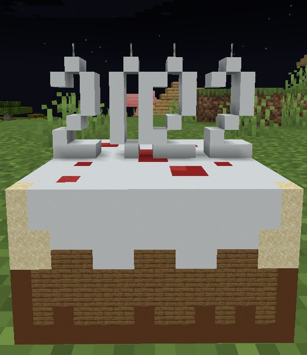redstonejam's tweet photo. Freshly crafted by Lee on Minecraft! Happy 2022 😊🎉 https://t.co/sgj66zyh02