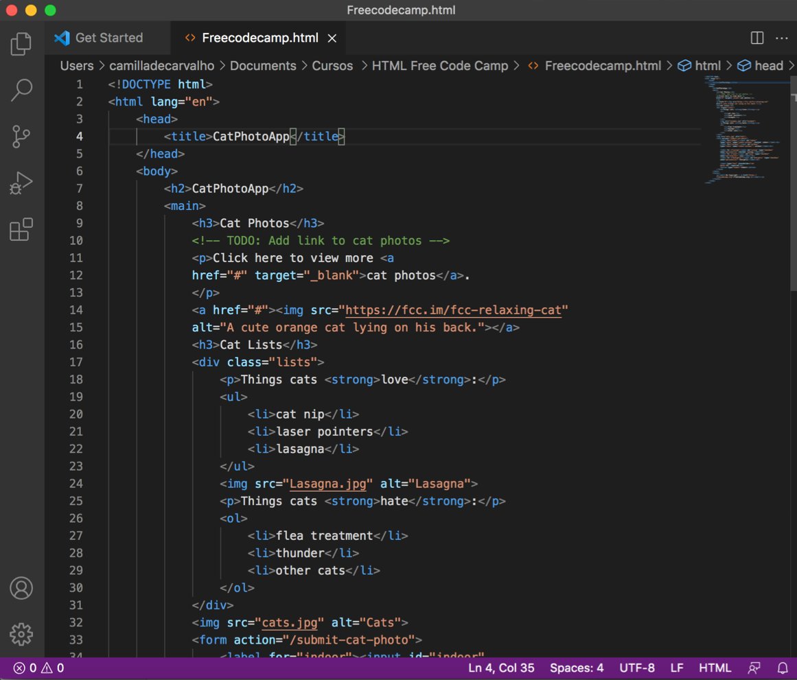 Milla_iscoding's tweet photo. Day 2 of my #100daysofcodechallenge journey: I completed the basic HTML and HTML 5 by building a cat photo app page and learned some of the most common HTML elements on freeCodeCamp
#html #html5 #codenewbies #100daysofcode #womenwhocode #womenintechnology https://t.co/l1zznUPaL1