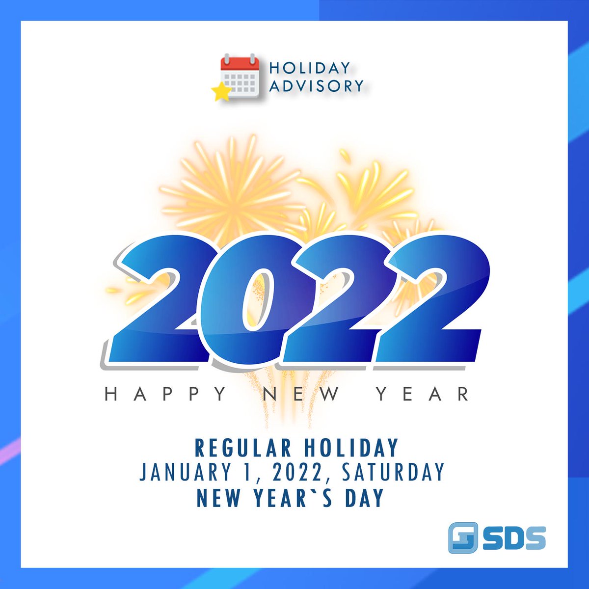SDSolutionsIT's tweet image. May the New Year bring you happiness, peace, and prosperity. SD Solutions wishes you a joyous 2022!

 #SDSolutions #SDS