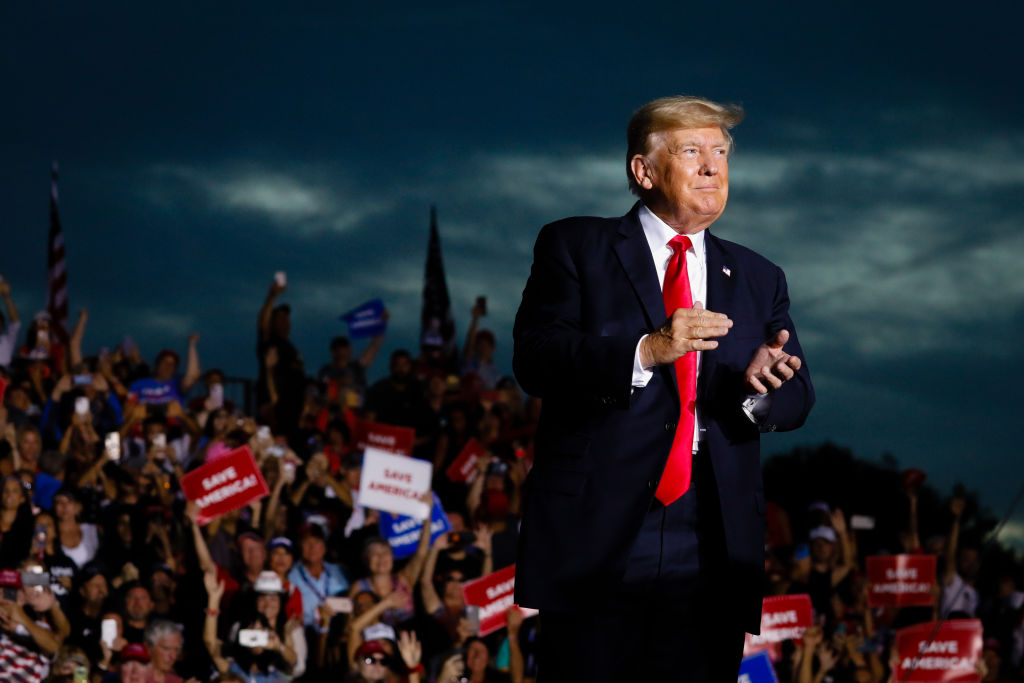 NEWSMAX's tweet image. The 45th President Donald Trump announced Thursday that he will hold his first 2022 rally in the swing state of Arizona. bit.ly/3FLBrzp