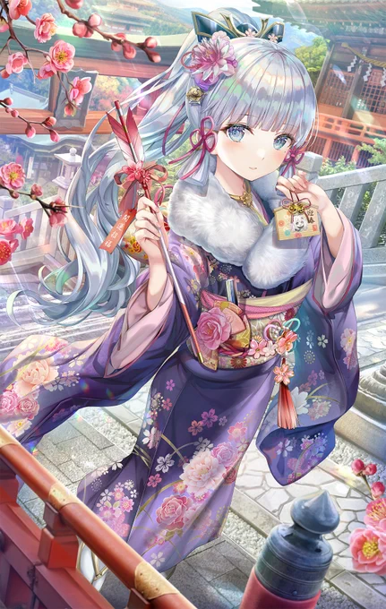 神里綾華嬢で明けましておめでとうございます!
#原神 