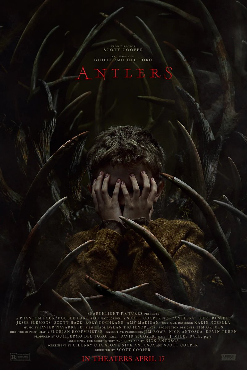 FilmMomatic's tweet photo. #NowWatching ANTLERS #ScottCooper #KeriRussell #JessePlemons #JeremyTThomas @Graham_Greene @ScottHaze #RoryCochrane #AmyMadigan #CodyDavis #SawyerJones #JakeTRoberts https://t.co/MMtwk0WQNZ