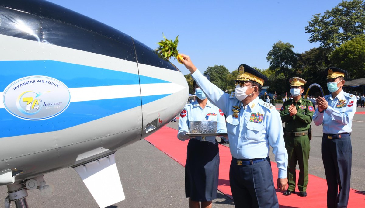 JusticeMyanmar's tweet photo. UN Security Council statement on #Myanmar after junta massacre in #Karenni. Words have little meaning while equipment manufactured by Council members flows to the junta. Recent examples: a French Eurocopter, a Chinese Y-12 plane &amp; Russian Yak-130 fighters. #GlobalArmsEmbargo NOW! https://t.co/K9Ay5K3qxX