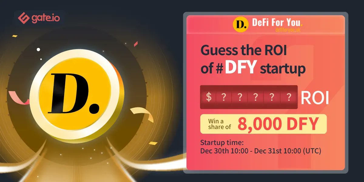 🤔Gate.io Guess the #ROI: $DFY 🤔 <a href="/DeFiForYou/">DeFi For You.</a>

50 lucky users will share 8,000 $DFY 🧧
💽Follow @gate_io
💽Like &amp; RT
💽Join gate.io/en/startup/368…
 
#Gateio #Giveaway #Startup #Crypto #cryptocurrencies