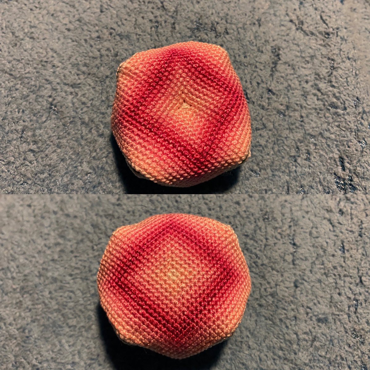 RoguexStitches's tweet photo. So I made this cute little biscornu pattern for a friend and wanted to color test it before sending it along. Super happy with the gradient and wanted to share it! 💕 https://t.co/yp41FGw4Wd