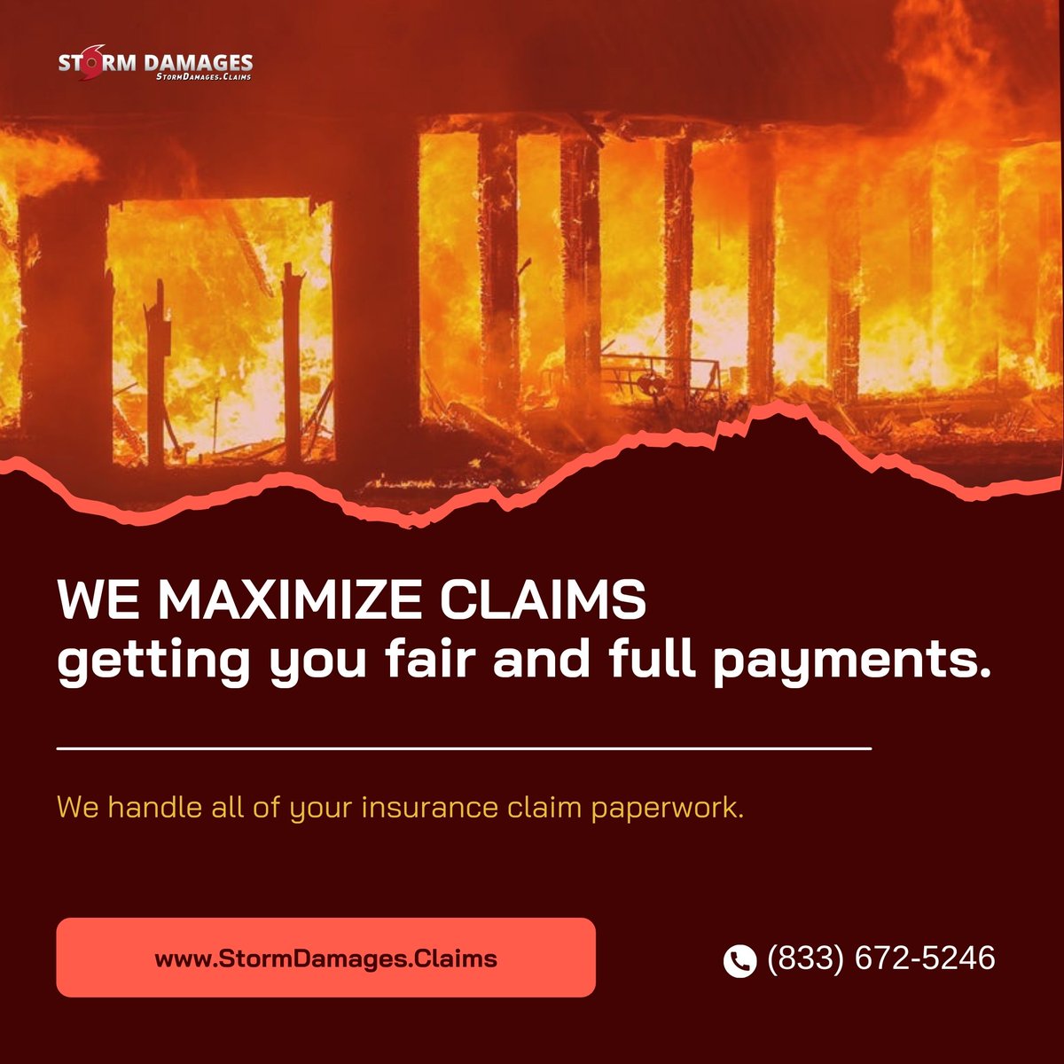 We maximize claims getting you fair and full payments. We handle all of your insurance claim paperwork. #Insuranceclaims #FireDamage #FloodDamage #WaterDamage #stormdamages #tornadoes #floods #hurricanes #InsuranceCompany #commercialinsurance #insuranceloss #securetheproperty