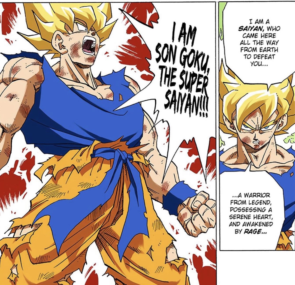 Dragon Ball Z Father Son Kamehameha Goku and Gohan Manga Panel