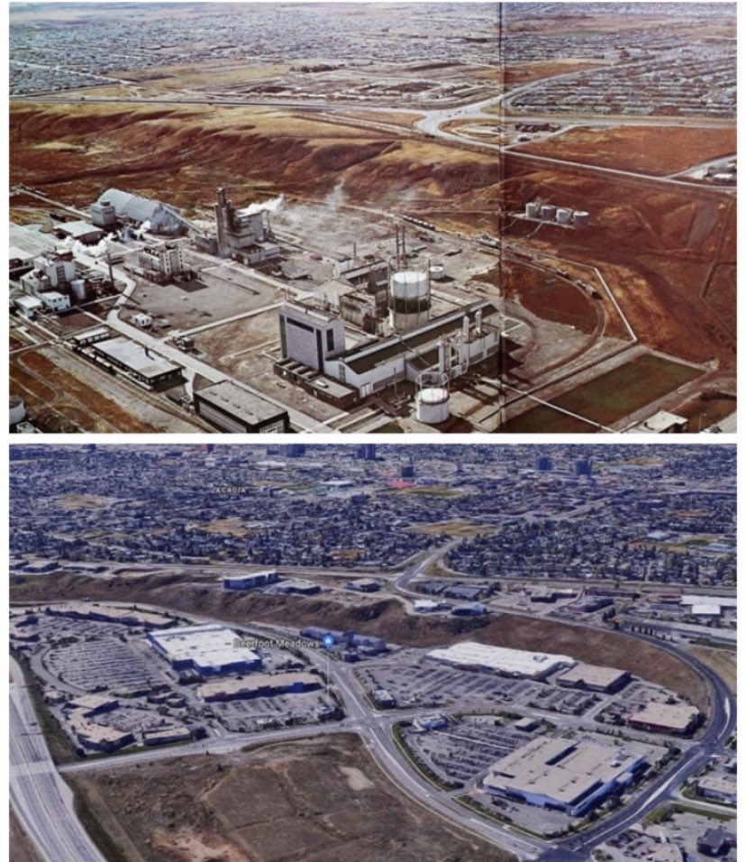 calgaryrants's tweet photo. Calgary Then And Now! Deerfoot Meadows! #yyc #yychistory https://t.co/ppIm2eKvw8