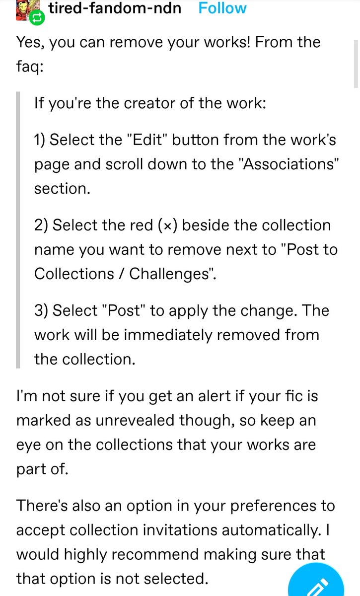 To all ao3 writers and readers out there, i think this is something you all should be aware of. Some fics are getting in hidden private collections. If you know fics like this maybe you should reach out to the author. If you are an author, your fics can now be inaccessible.