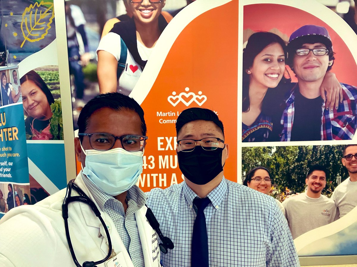 MedEdFanatic's tweet photo. It makes my day when a great medical student comes by to say 👋 !Thanks❤️😷💪🏽@BarsboldGanbat @MLKCHresidency #Osteopath #StudentDoctor #medstudenttwitter https://t.co/GhthKzLdo6