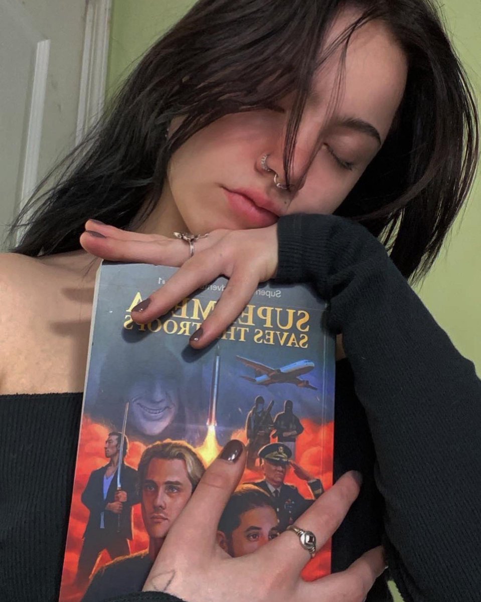AuroraGee3's tweet photo. A book for Americans by Americans !!! 🇺🇸 💯 
#libshart #slayqueen 
@supermega 

“ So… you boys ever been to space?” 
@elirymagee @matthwatson https://t.co/eioApxCWhX