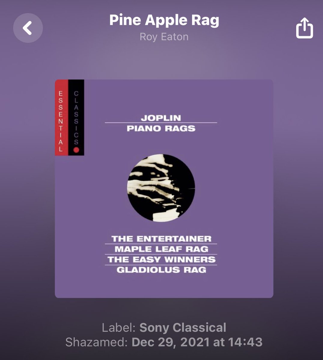 King_Of_Ragtime's tweet photo. Proud to see some ragtime on @ClassicalKDFC’s Classical California Ultimate Playlist 🎼 Scott Joplin’s “Pine Apple Rag” coming in at #105, played here by Roy Eaton https://t.co/b5kLBVKVPR
#ragime #RoyEaton #ClassicalMusic https://t.co/lDCGjHRZuX
